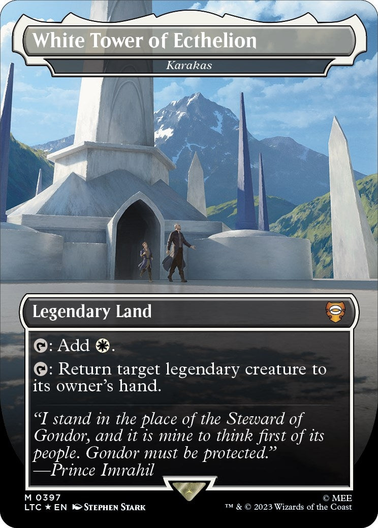 Image for White Tower of Ecthelion - Karakas (Surge Foil) (Commander: The Lord of the Rings: Tales of Middle-earth) (397) - Magic: The Gathering