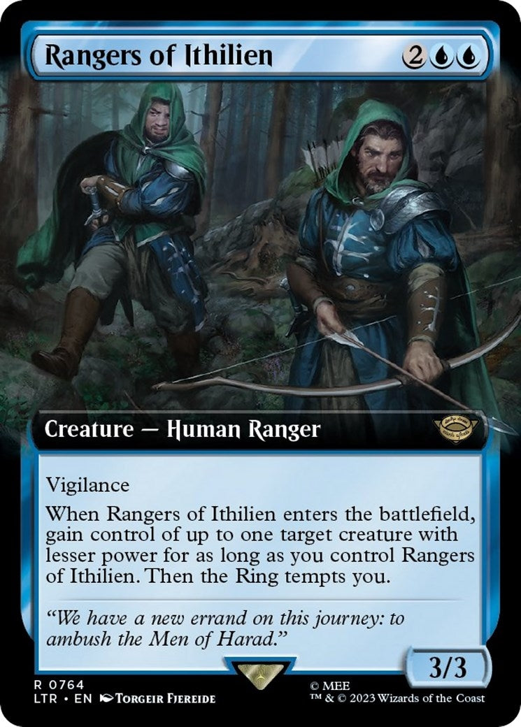 Image for Rangers of Ithilien (Extended Art) (Surge Foil) (Universes Beyond: The Lord of the Rings: Tales of Middle-earth) (764) - Magic: The Gathering