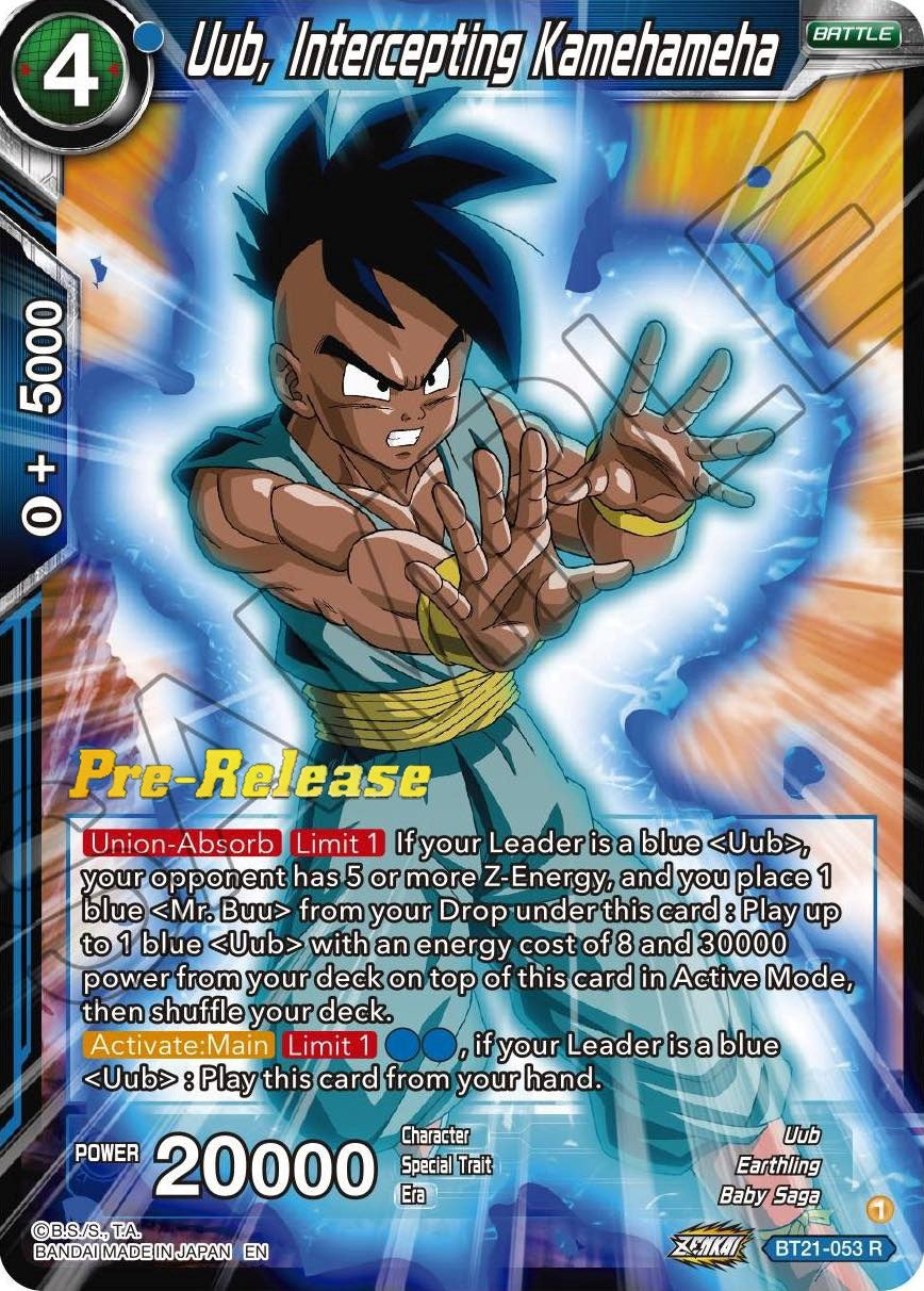 Image for Uub, Intercepting Kamehameha (Wild Resurgence Pre-Release Cards) (BT21-053) - Dragon Ball Super: Masters