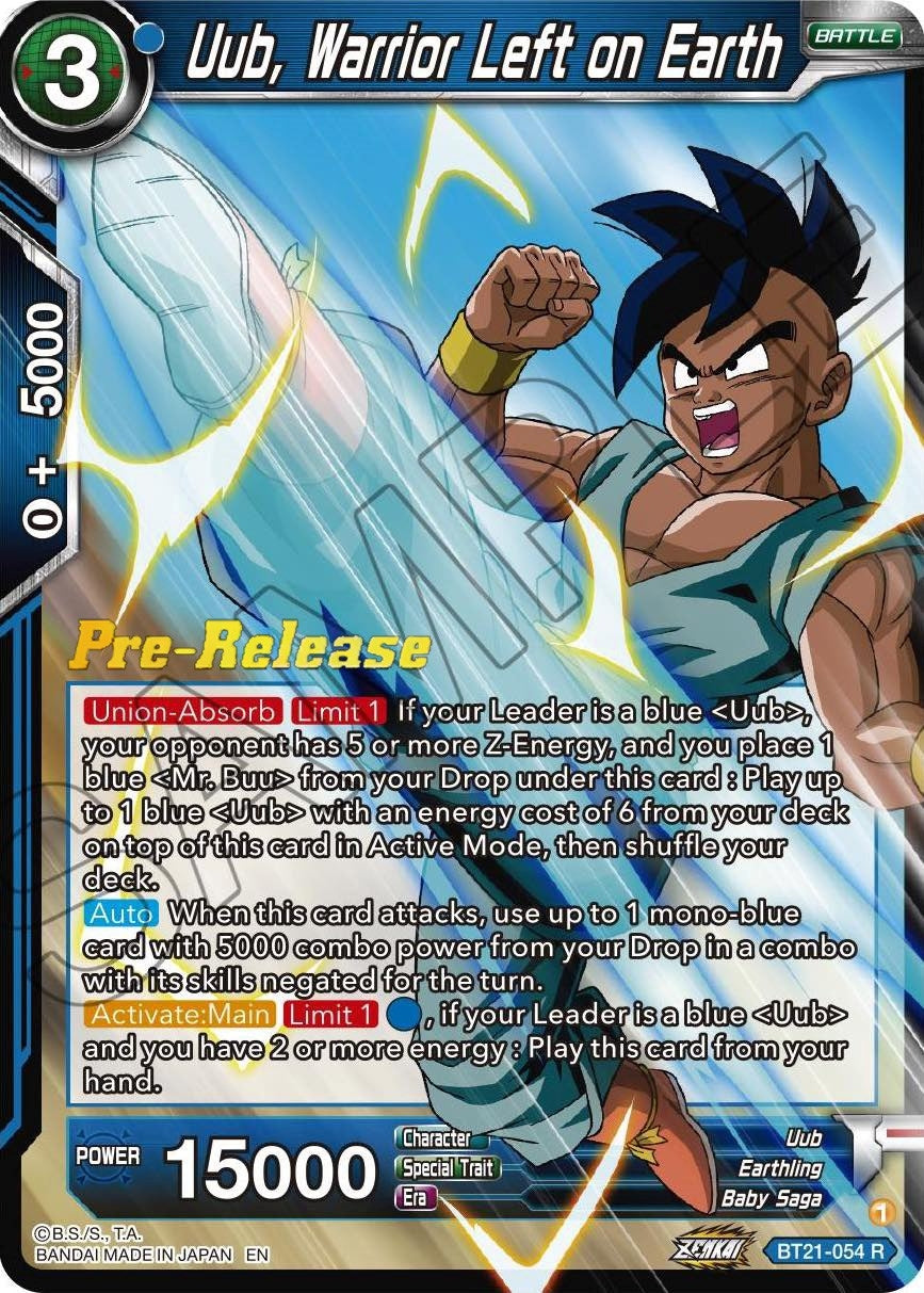 Image for Uub, Warrior Left on Earth (Wild Resurgence Pre-Release Cards) (BT21-054) - Dragon Ball Super: Masters