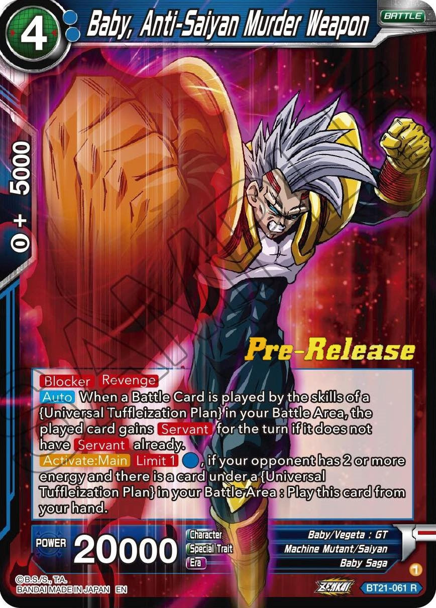 Image for Baby, Anti-Saiyan Murder Weapon (Wild Resurgence Pre-Release Cards) (BT21-061) - Dragon Ball Super: Masters