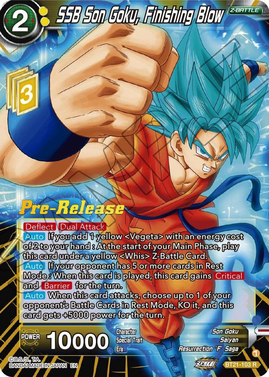 Image for SSB Son Goku, Finishing Blow (Wild Resurgence Pre-Release Cards) (BT21-103) - Dragon Ball Super: Masters