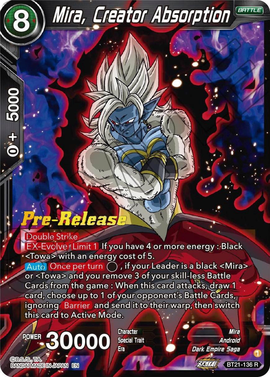 Image for Mira, Creator Absorption (Wild Resurgence Pre-Release Cards) (BT21-136) - Dragon Ball Super: Masters