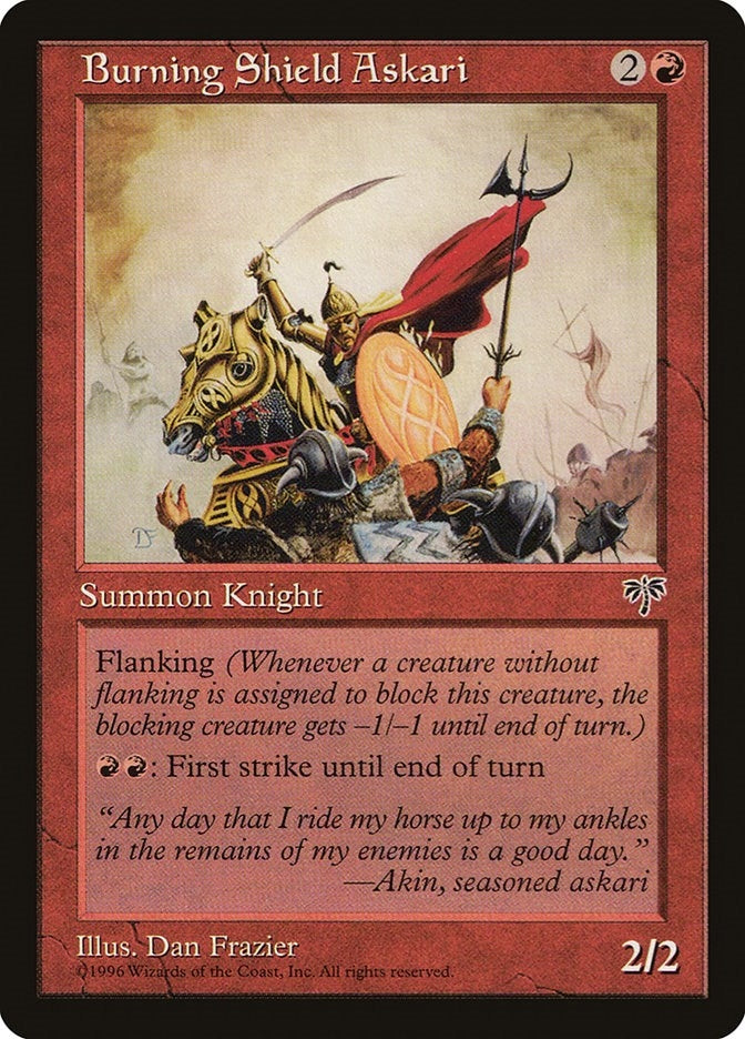 Image for Burning Shield Askari (Mirage) - Magic: The Gathering