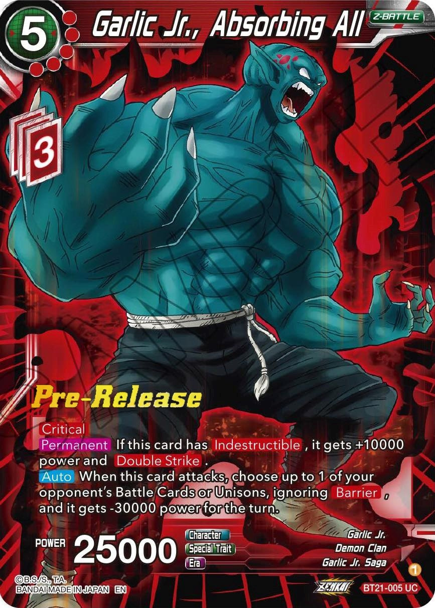 Image for Garlic Jr., Absorbing All (Wild Resurgence Pre-Release Cards) (BT21-005) - Dragon Ball Super: Masters