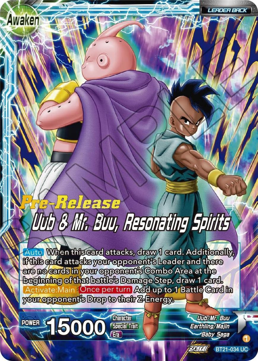 Image for Uub // Uub & Mr. Buu, Resonating Spirits (Wild Resurgence Pre-Release Cards) (BT21-034) - Dragon Ball Super: Masters