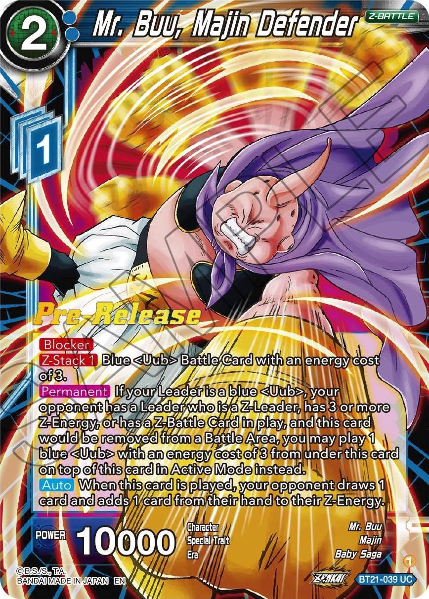 Image for Mr. Buu, Majin Defender (Wild Resurgence Pre-Release Cards) (BT21-039) - Dragon Ball Super: Masters