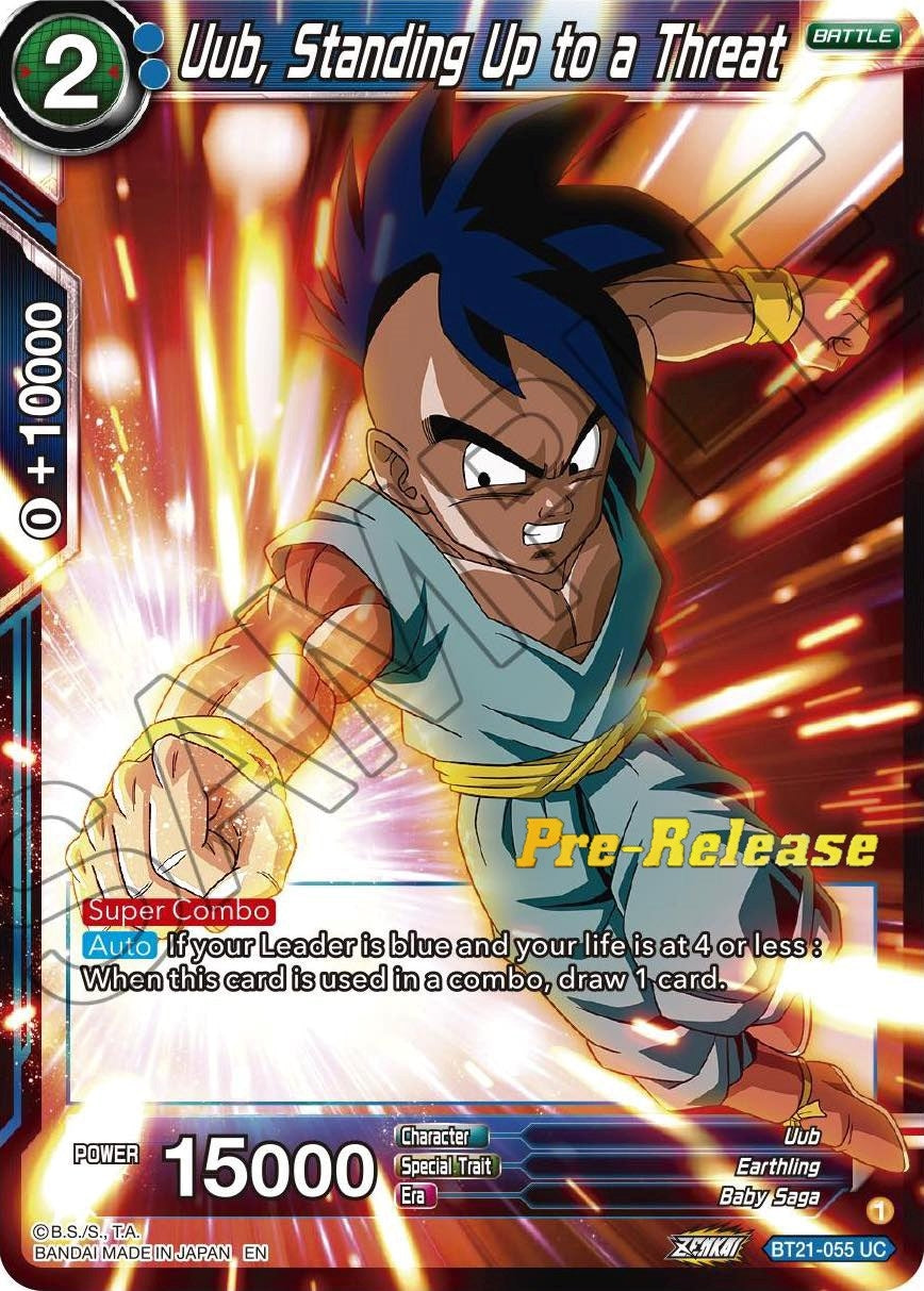 Image for Uub, Standing Up to a Threat (Wild Resurgence Pre-Release Cards) (BT21-055) - Dragon Ball Super: Masters