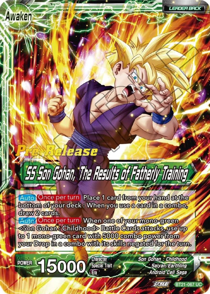 Image for Son Gohan // SS Son Gohan, The Results of Fatherly Training (Wild Resurgence Pre-Release Cards) (BT21-067) - Dragon Ball Super: Masters