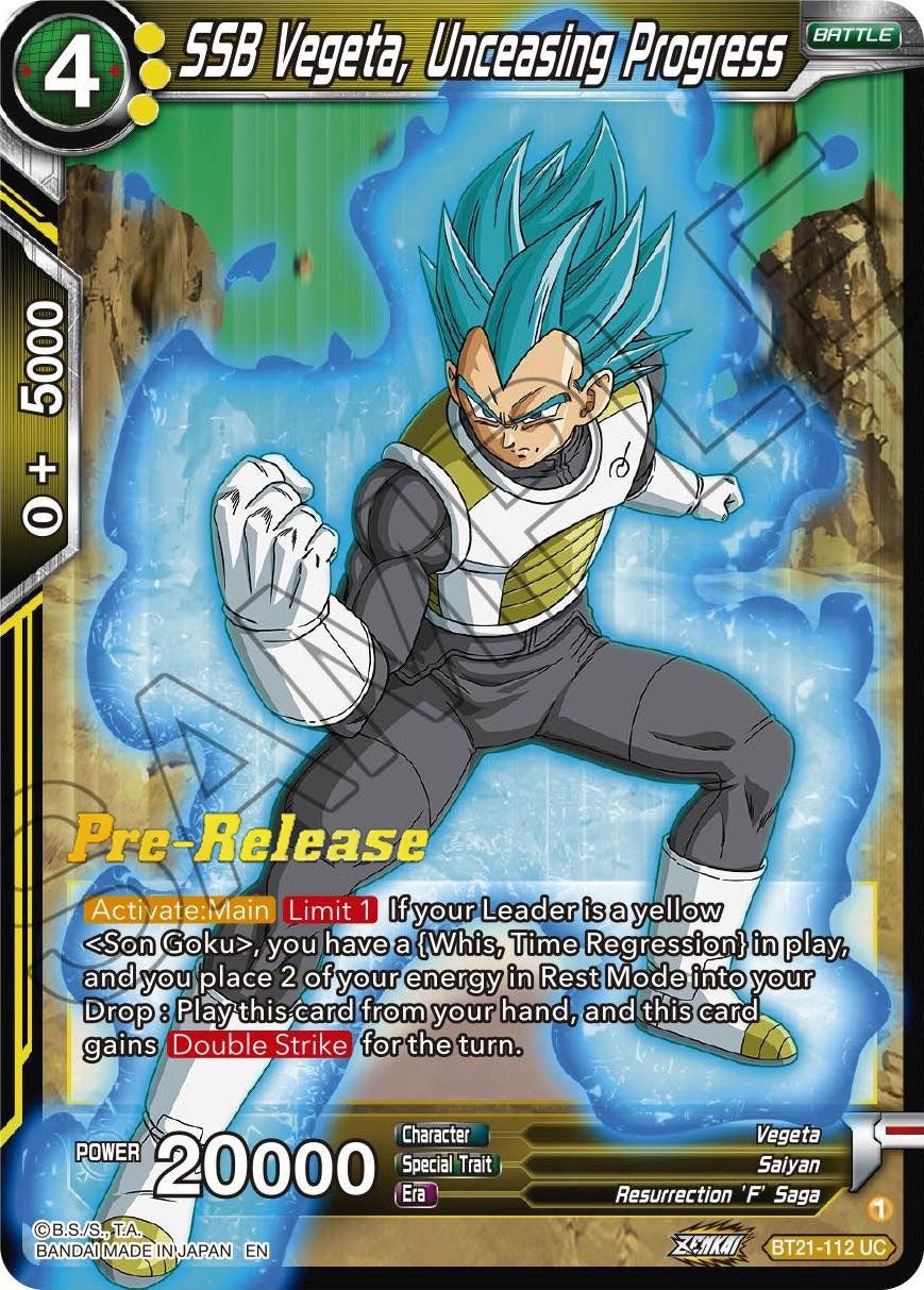Image for SSB Vegeta, Unceasing Progress (Wild Resurgence Pre-Release Cards) (BT21-112) - Dragon Ball Super: Masters