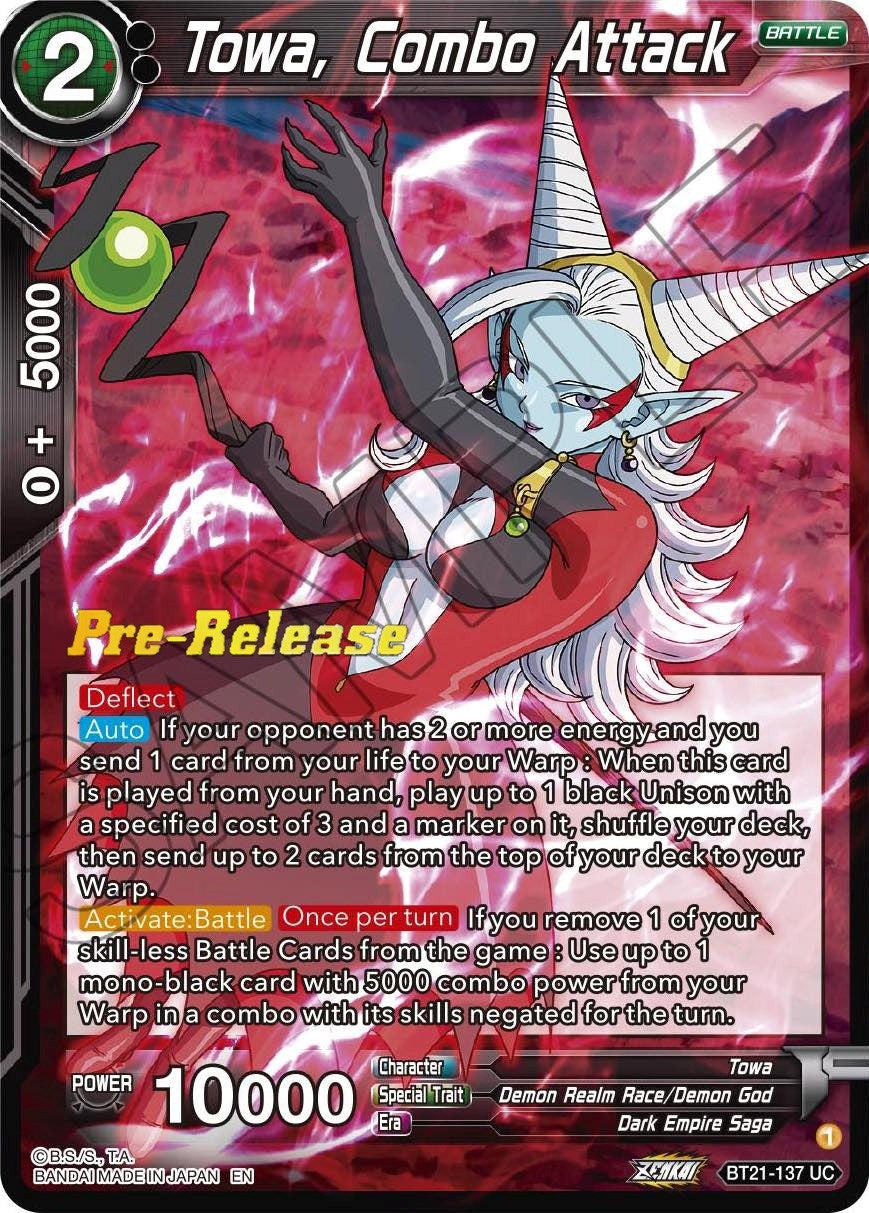 Image for Towa, Combo Attack (Wild Resurgence Pre-Release Cards) (BT21-137) - Dragon Ball Super: Masters