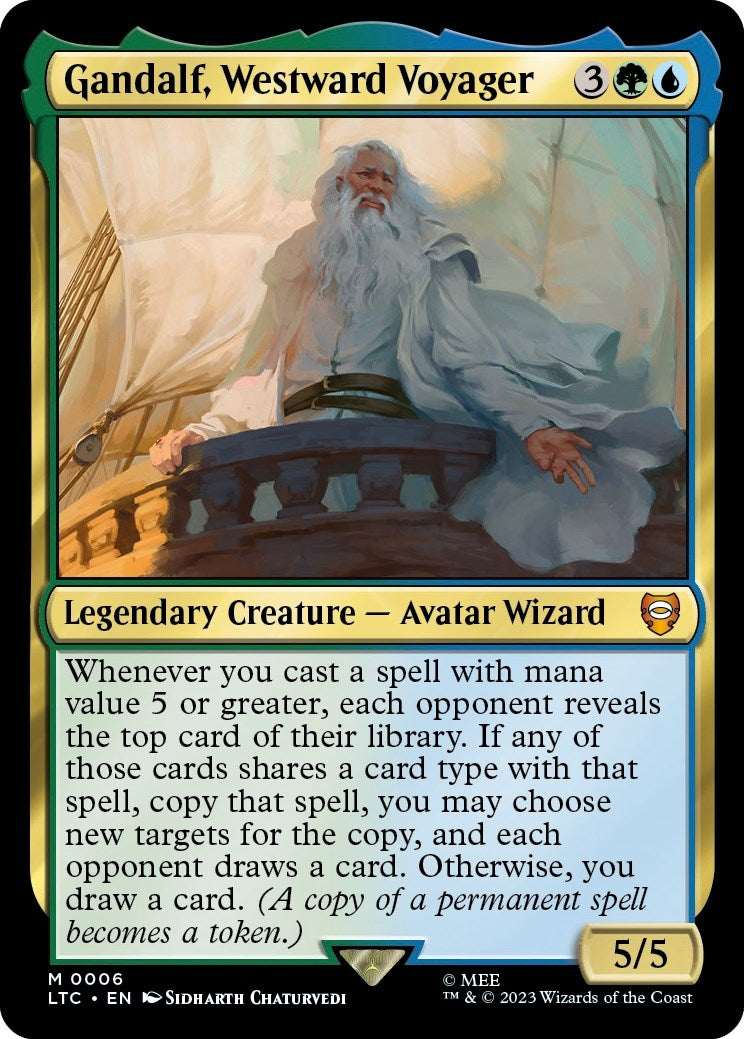 Image for Gandalf, Westward Voyager (Commander: The Lord of the Rings: Tales of Middle-earth) (6) - Magic: The Gathering