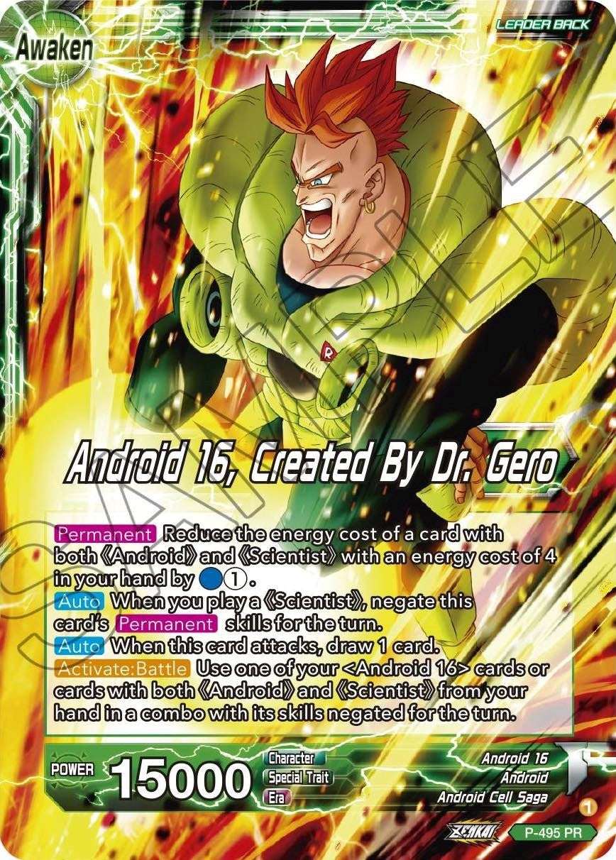 Image for Android 16 // Android 16, Created By Dr. Gero (Promotion Cards) (P-495) - Dragon Ball Super: Masters