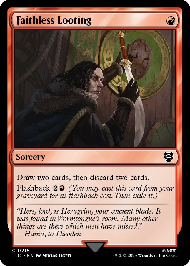 Image for Faithless Looting (Commander: The Lord of the Rings: Tales of Middle-earth) (215) - Magic: The Gathering