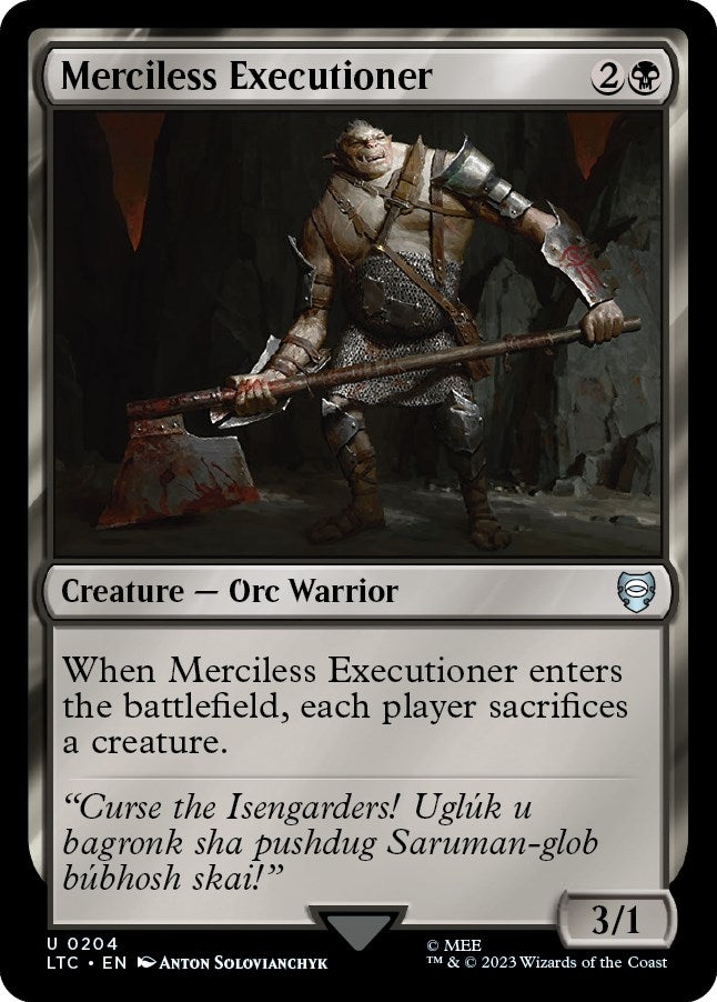 Image for Merciless Executioner (Commander: The Lord of the Rings: Tales of Middle-earth) (204) - Magic: The Gathering