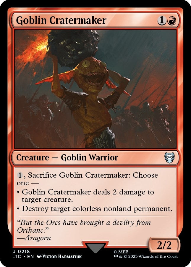 Image for Goblin Cratermaker (Commander: The Lord of the Rings: Tales of Middle-earth) (218) - Magic: The Gathering