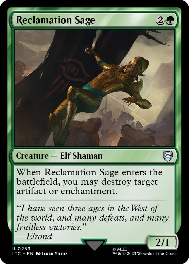 Image for Reclamation Sage (Commander: The Lord of the Rings: Tales of Middle-earth) (259) - Magic: The Gathering