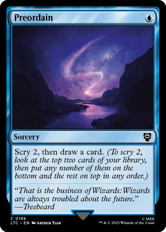 Image for Preordain (Commander: The Lord of the Rings: Tales of Middle-earth) (196) - Magic: The Gathering