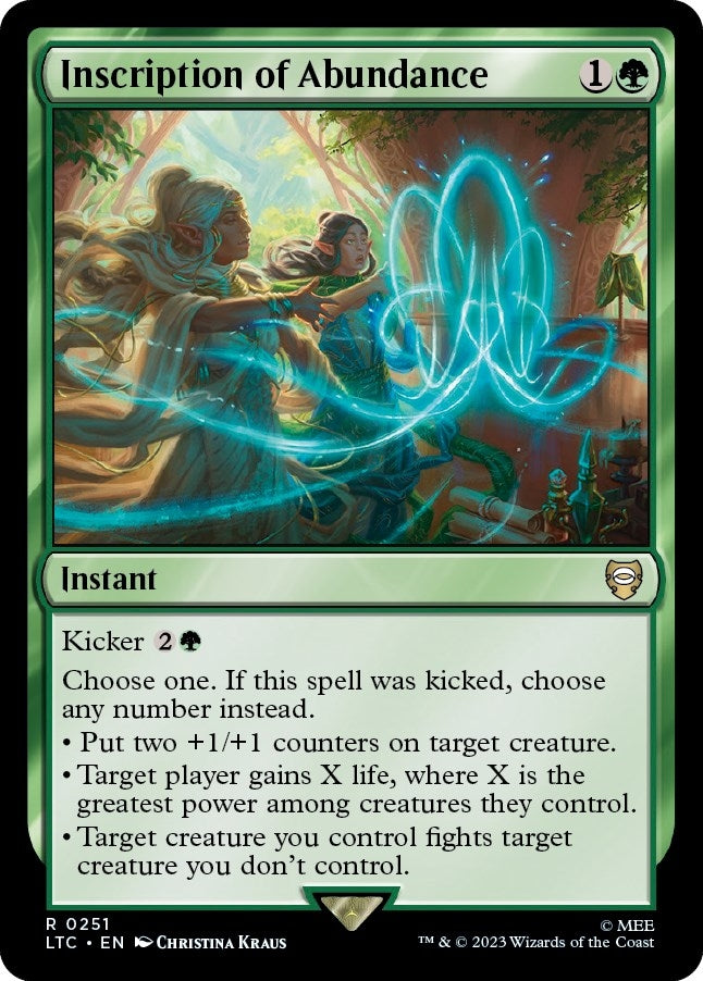 Image for Inscription of Abundance (Commander: The Lord of the Rings: Tales of Middle-earth) (251) - Magic: The Gathering