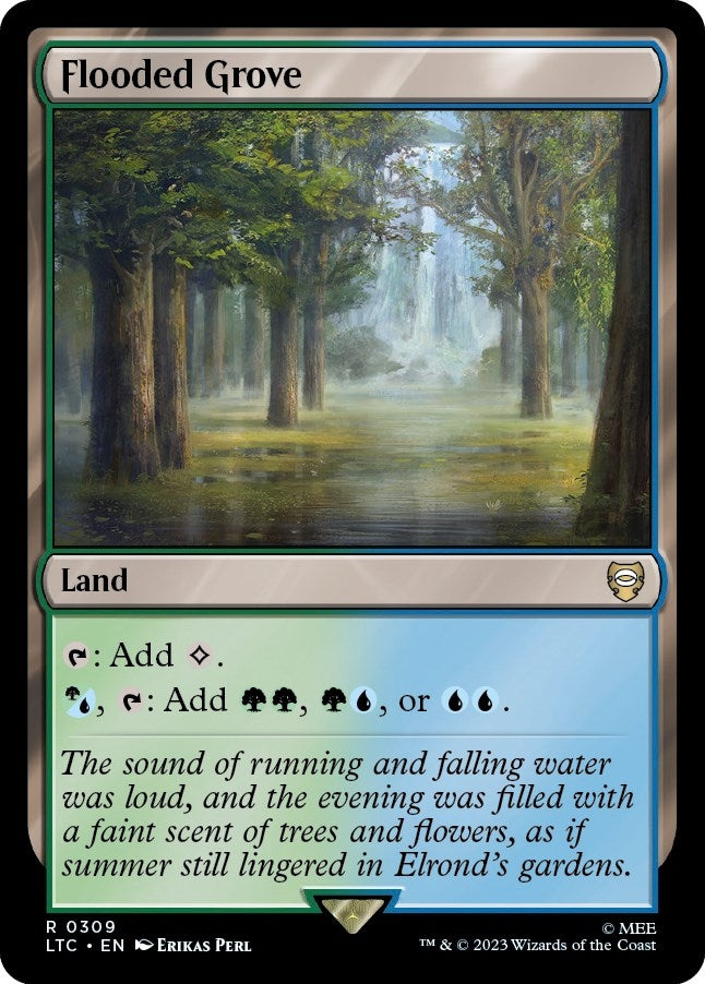 Image for Flooded Grove (Commander: The Lord of the Rings: Tales of Middle-earth) (309) - Magic: The Gathering