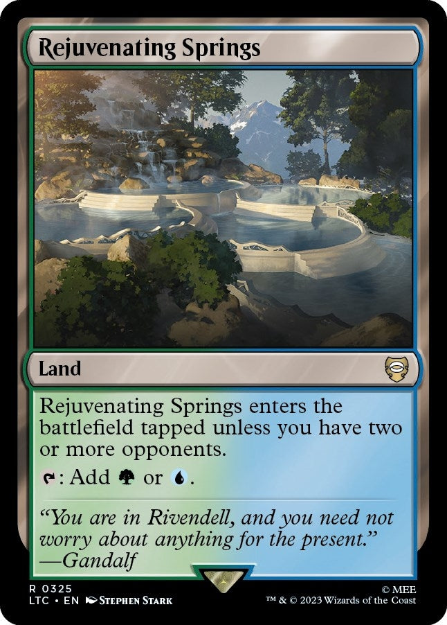 Image for Rejuvenating Springs (Commander: The Lord of the Rings: Tales of Middle-earth) (325) - Magic: The Gathering