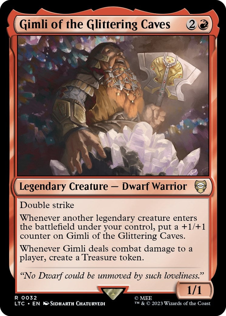 Image for Gimli of the Glittering Caves (Commander: The Lord of the Rings: Tales of Middle-earth) (32) - Magic: The Gathering
