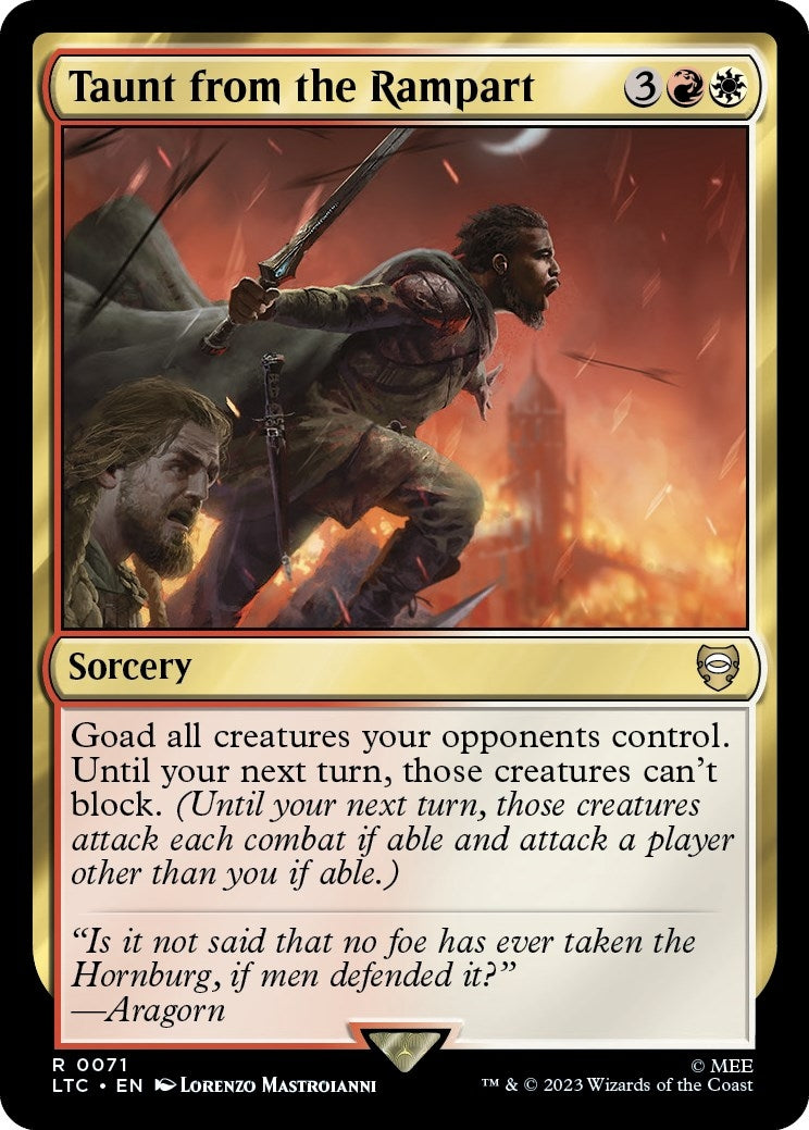 Image for Taunt from the Rampart (Commander: The Lord of the Rings: Tales of Middle-earth) (71) - Magic: The Gathering