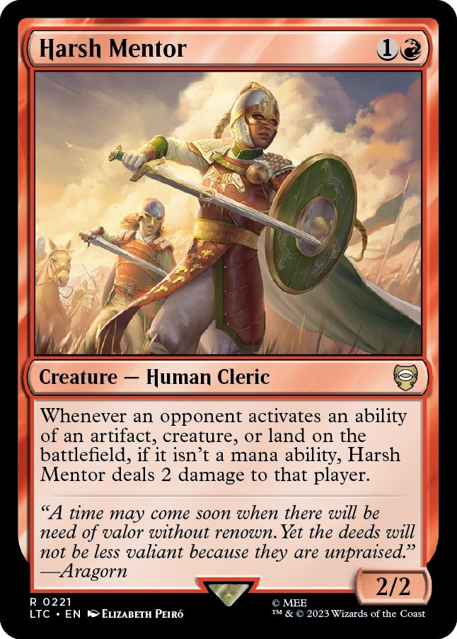Image for Harsh Mentor (Commander: The Lord of the Rings: Tales of Middle-earth) (221) - Magic: The Gathering