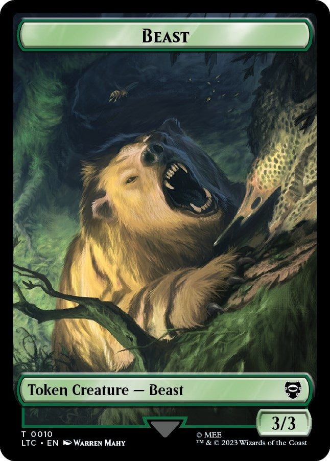 Image for Beast // Treefolk Double-Sided Token (Commander: The Lord of the Rings: Tales of Middle-earth) (10//13) - Magic: The Gathering