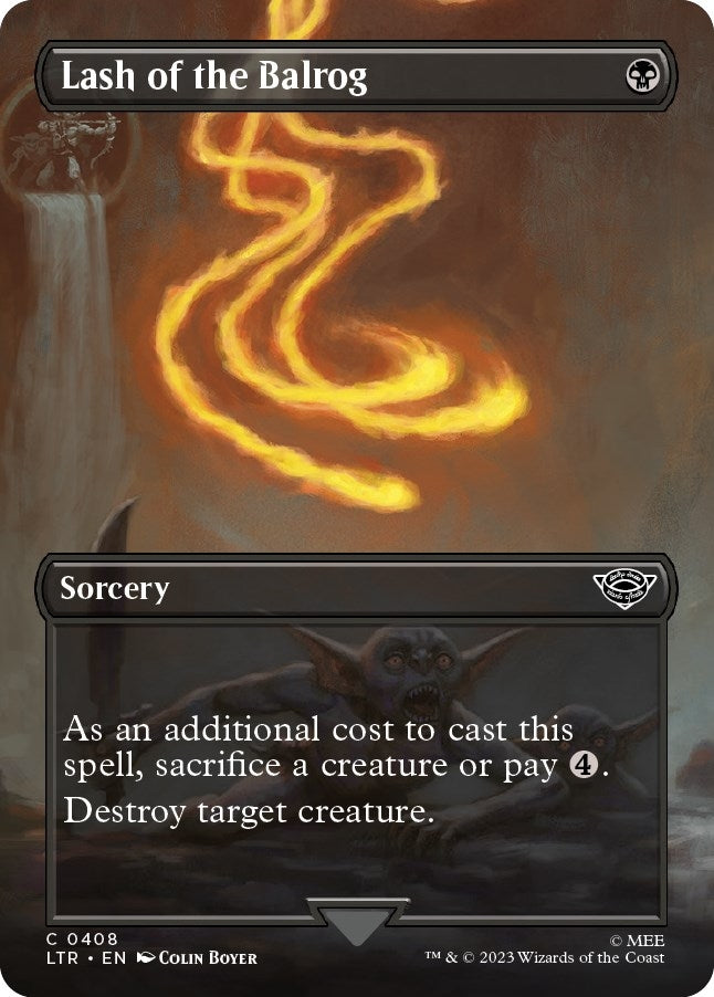 Image for Lash of the Balrog (Borderless) (Universes Beyond: The Lord of the Rings: Tales of Middle-earth) (408) - Magic: The Gathering