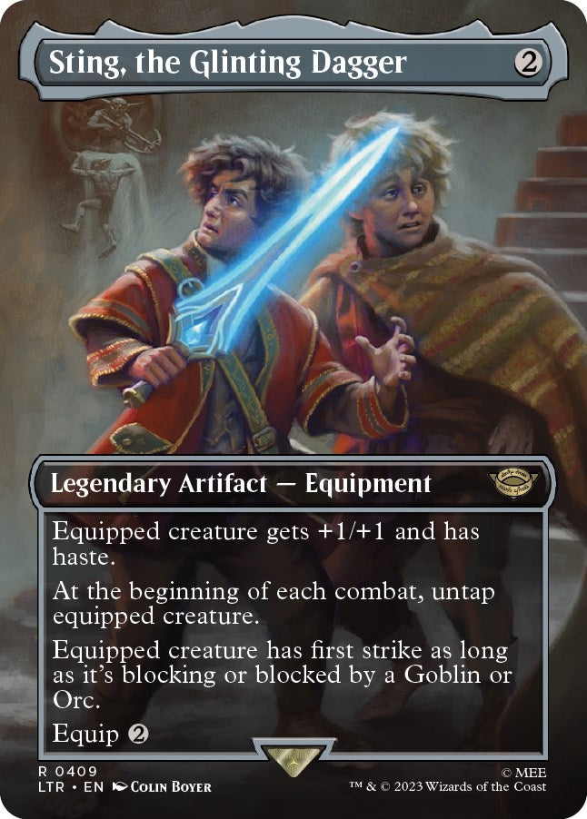 Image for Sting, the Glinting Dagger (Borderless) (Universes Beyond: The Lord of the Rings: Tales of Middle-earth) (409) - Magic: The Gathering