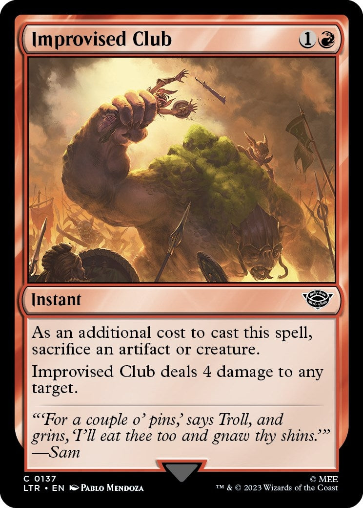 Image for Improvised Club (Universes Beyond: The Lord of the Rings: Tales of Middle-earth) (137) - Magic: The Gathering