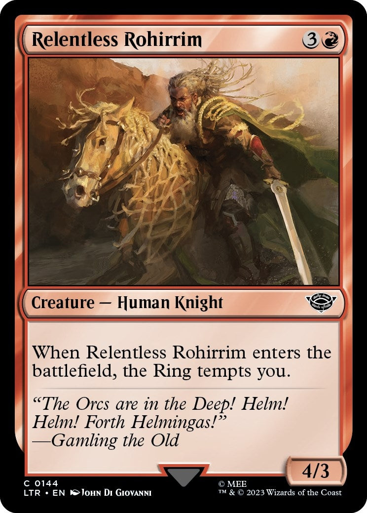 Image for Relentless Rohirrim (Universes Beyond: The Lord of the Rings: Tales of Middle-earth) (144) - Magic: The Gathering