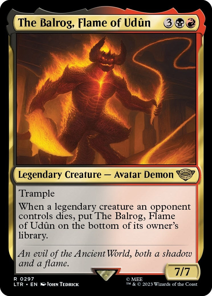 Image for The Balrog, Flame of Udun (Universes Beyond: The Lord of the Rings: Tales of Middle-earth) (297) - Magic: The Gathering