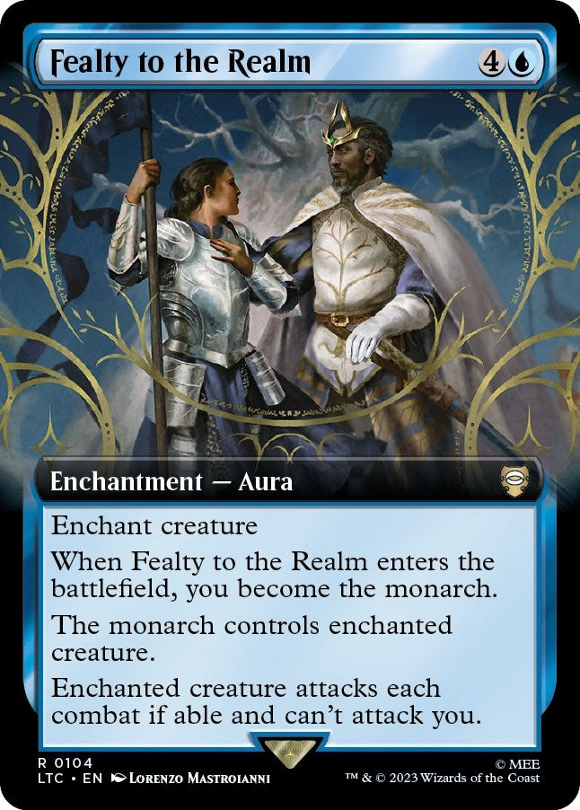 Image for Fealty to the Realm (Extended Art) (Commander: The Lord of the Rings: Tales of Middle-earth) (104) - Magic: The Gathering
