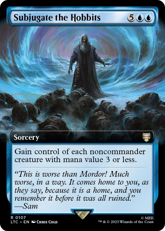 Image for Subjugate the Hobbits (Extended Art) (Commander: The Lord of the Rings: Tales of Middle-earth) (107) - Magic: The Gathering