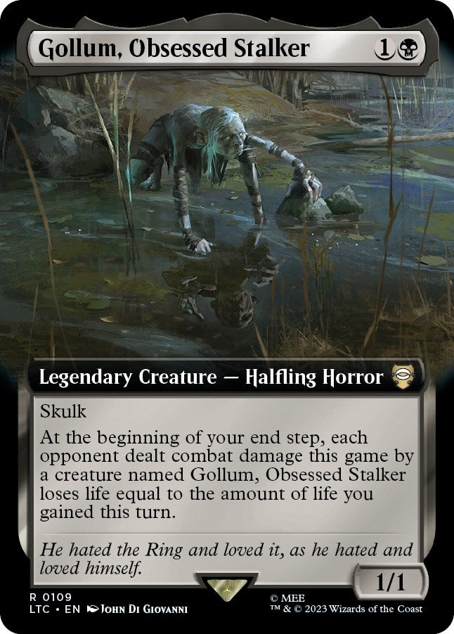 Image for Gollum, Obsessed Stalker (Extended Art) (Commander: The Lord of the Rings: Tales of Middle-earth) (109) - Magic: The Gathering