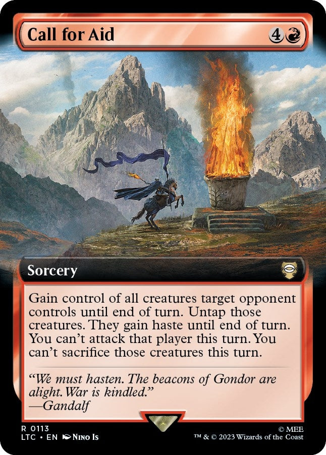 Image for Call for Aid (Extended Art) (Commander: The Lord of the Rings: Tales of Middle-earth) (113) - Magic: The Gathering