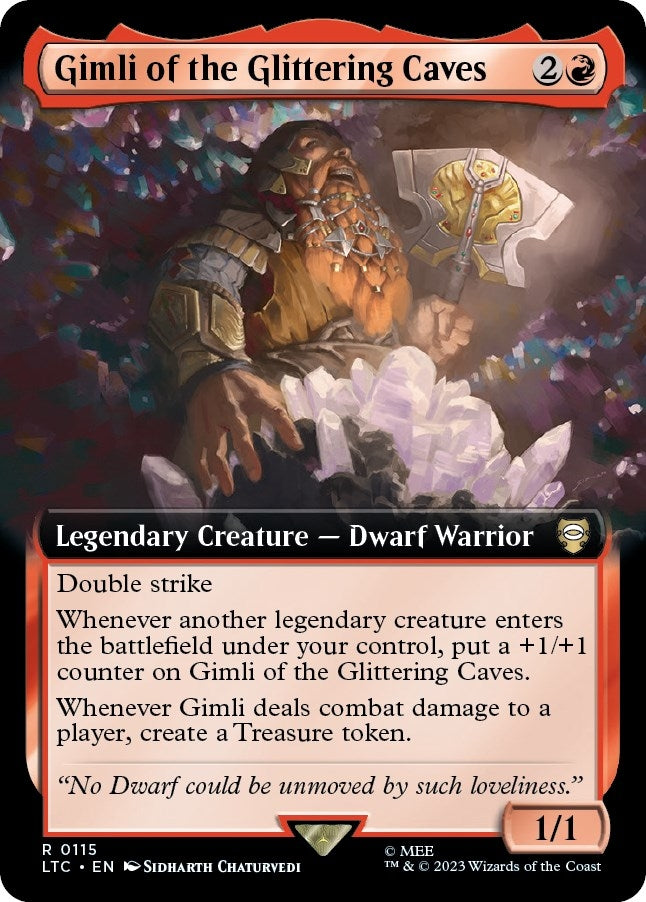 Image for Gimli of the Glittering Caves (Extended Art) (Commander: The Lord of the Rings: Tales of Middle-earth) (115) - Magic: The Gathering