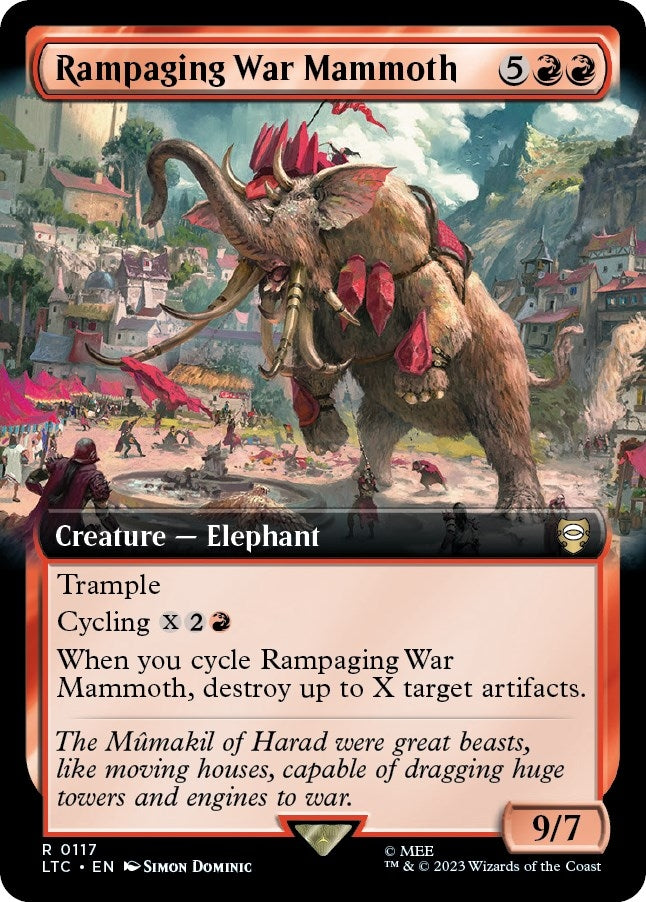 Image for Rampaging War Mammoth (Extended Art) (Commander: The Lord of the Rings: Tales of Middle-earth) (117) - Magic: The Gathering