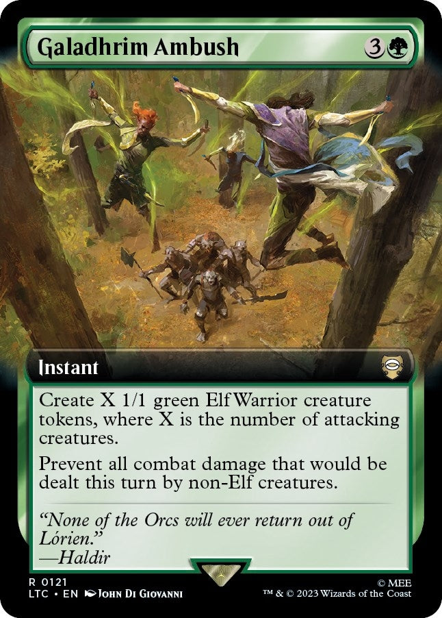Image for Galadhrim Ambush (Extended Art) (Commander: The Lord of the Rings: Tales of Middle-earth) (121) - Magic: The Gathering