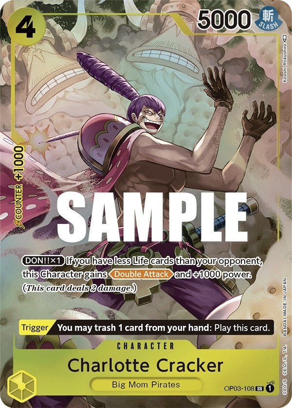Image for Charlotte Cracker (Alternate Art) (Pillars of Strength) (OP03-108) - One Piece Card Game