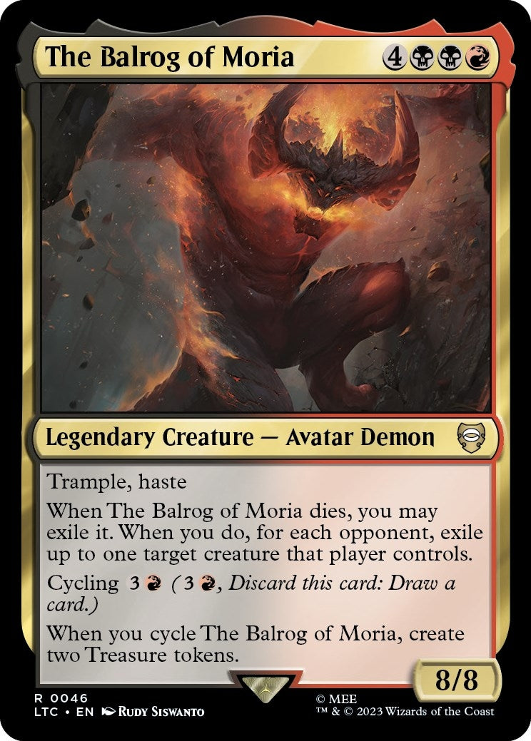 Image for The Balrog of Moria (Commander: The Lord of the Rings: Tales of Middle-earth) (46) - Magic: The Gathering