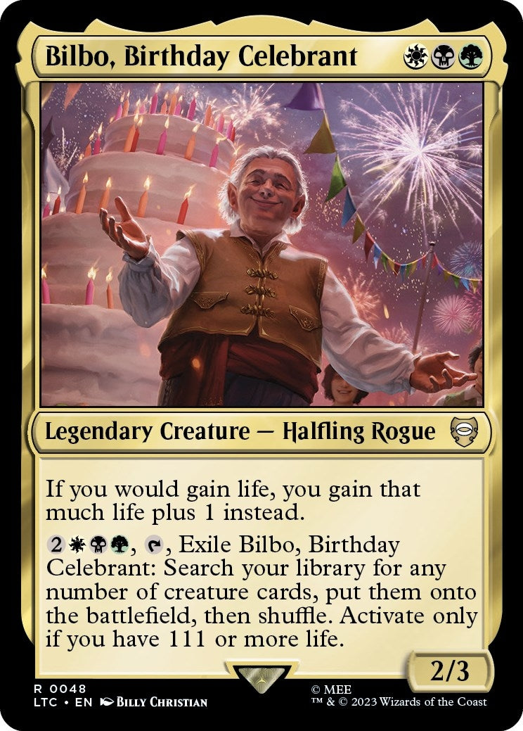 Image for Bilbo, Birthday Celebrant (Commander: The Lord of the Rings: Tales of Middle-earth) (48) - Magic: The Gathering