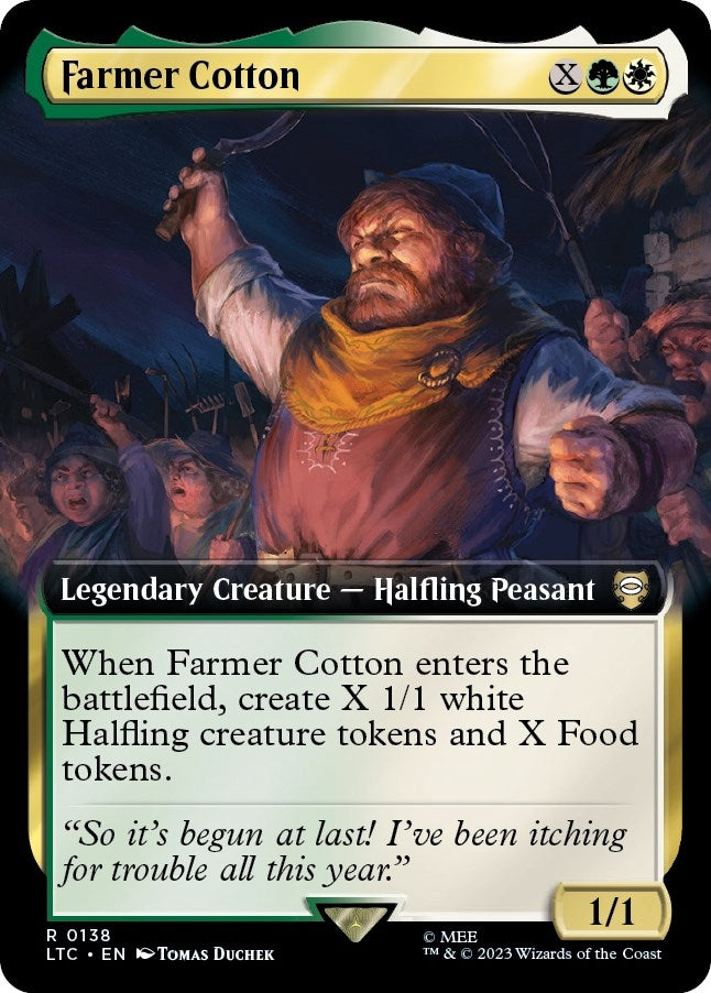 Image for Farmer Cotton (Extended Art) (Commander: The Lord of the Rings: Tales of Middle-earth) (138) - Magic: The Gathering