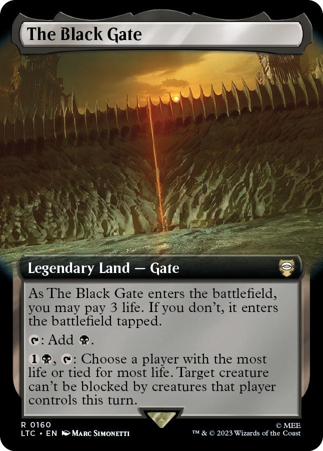 Image for The Black Gate (Extended Art) (Commander: The Lord of the Rings: Tales of Middle-earth) (160) - Magic: The Gathering