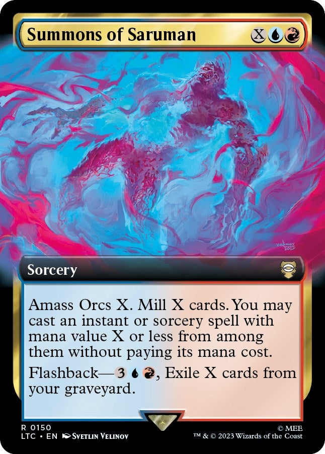 Image for Summons of Saruman (Extended Art) (Commander: The Lord of the Rings: Tales of Middle-earth) (150) - Magic: The Gathering