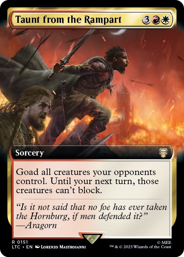 Image for Taunt from the Rampart (Extended Art) (Commander: The Lord of the Rings: Tales of Middle-earth) (151) - Magic: The Gathering