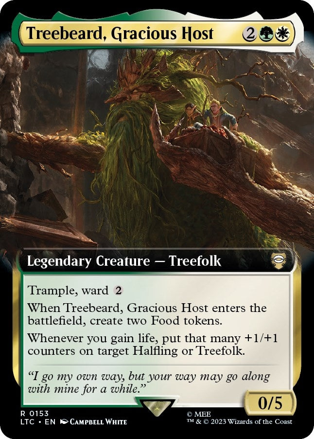 Image for Treebeard, Gracious Host (Extended Art) (Commander: The Lord of the Rings: Tales of Middle-earth) (153) - Magic: The Gathering