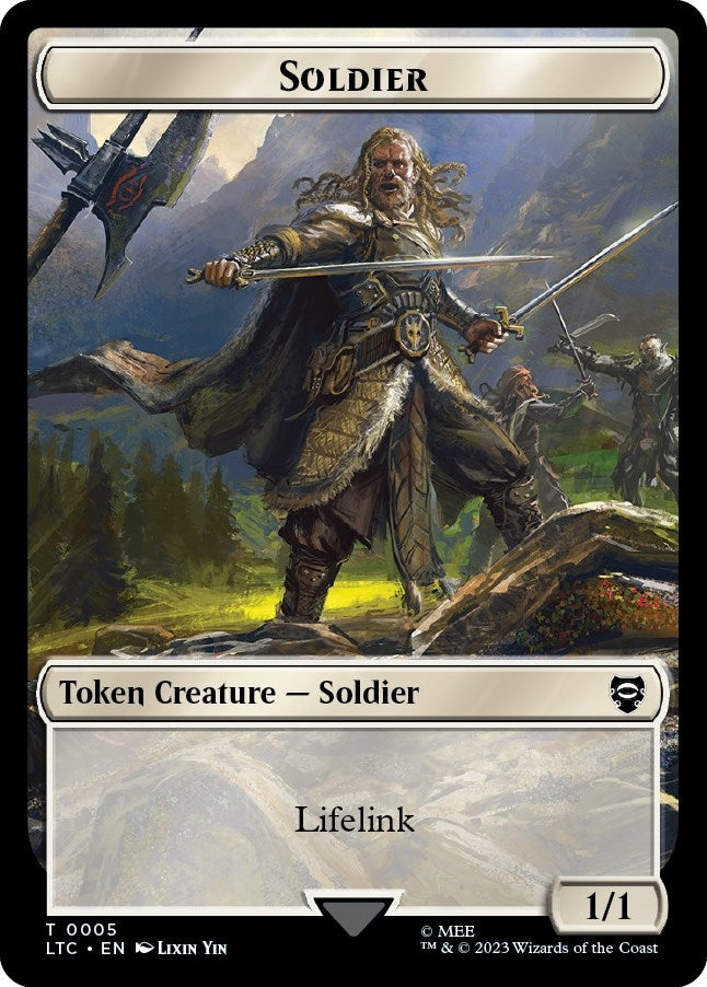 Image for Soldier // Food (0010) Double-Sided Token (Commander: The Lord of the Rings: Tales of Middle-earth) (5 // 10) - Magic: The Gathering